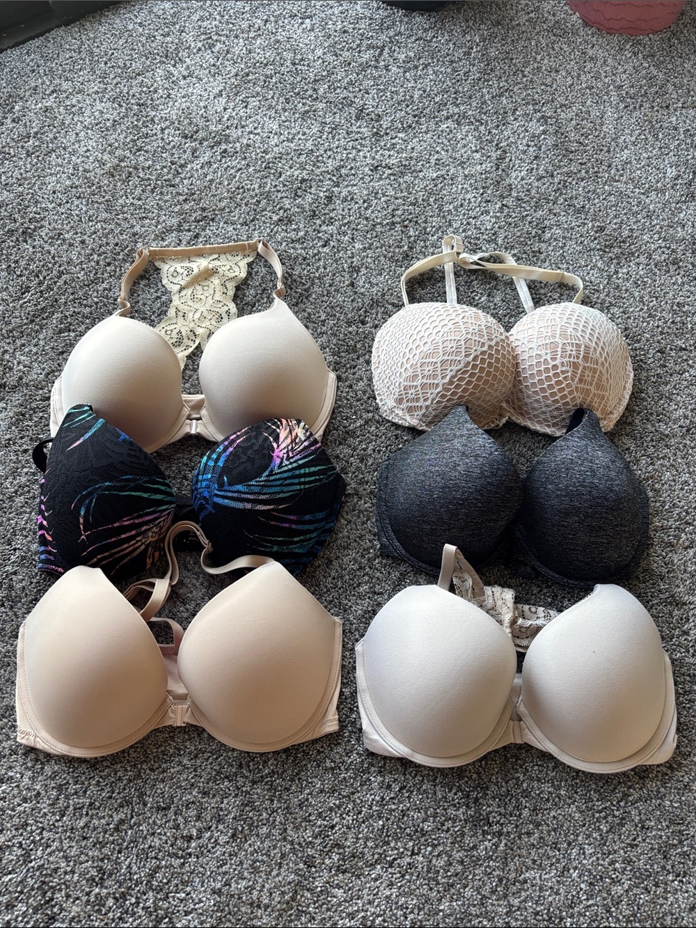 Victoria’s Secret Bras 32DD Lot of 6 Push Up Underwire 1 everywhere wireless